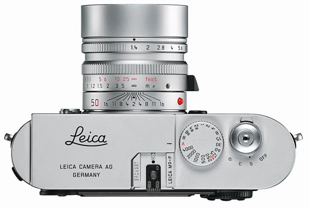 Leica M9-P Prata - Vista de cima