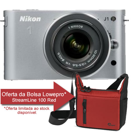 Câmara Nikon J1 Cinza com Objectiva  Nikkor  10-30mm 