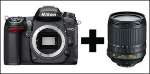 Corpo Nikon D7000 + Objectiva AFS DX 18/105G VR