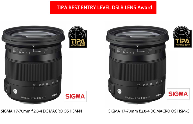 TIPA 2013 BEST ENTRY LEVEL DSLR LENS Award: Objectiva SIGMA 17-70mm f:2.8-4 DC MACRO OS HSM
