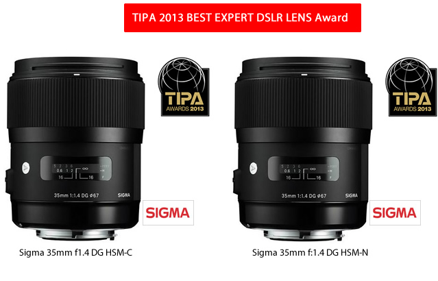 Objectivas SIGMA 35mm F1.4 DG HSM - TIPA 2013 BEST EXPERT DSLR LENS Award. 