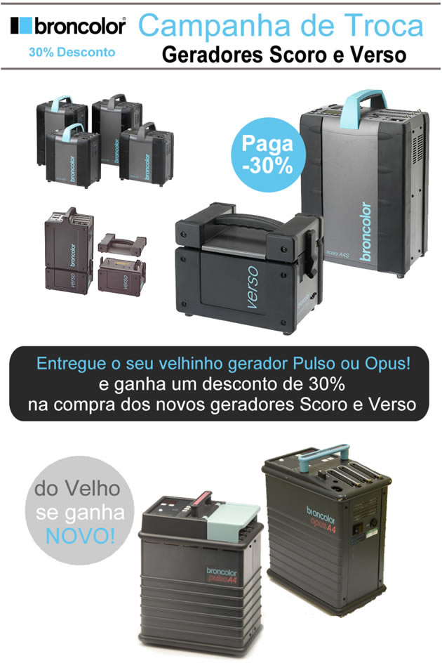 Geradores Broncolor Campanha de Trocas