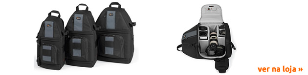 Proteção para equipamento fotográfico - Mochilas Slingshot da Lowepro Proteção para equipamento fotográfico - Mochilas Slingshot da Lowepro
