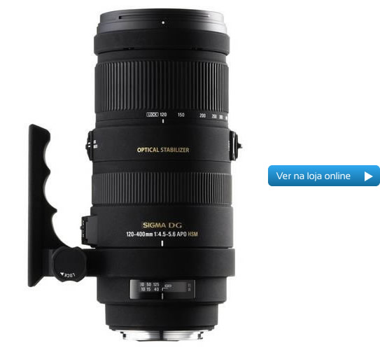 Objectiva Sigma 120-400 mm f4.5-5.6 APO DG OS HSM - para Canon