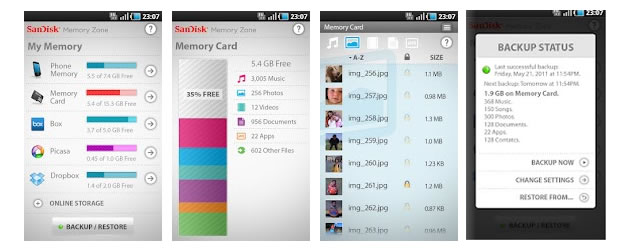 O SanDisk Memory Zone é uma app gratuita para Android que permite navegar, selecionar e mover ou remover and todos os ficheiros a partir do seu telemóvel Android. O SanDisk Memory Zone é uma app gratuita para Android que permite navegar, selecionar e mover ou remover and todos os ficheiros a partir do seu telemóvel Android.