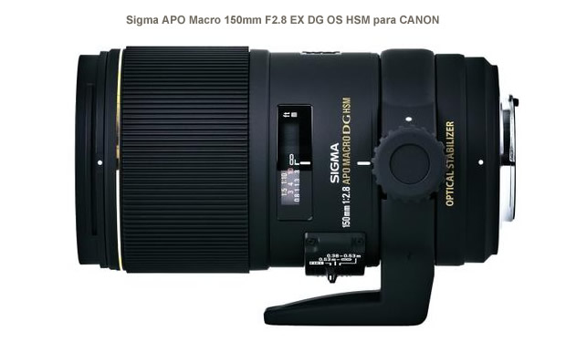 Objectiva para CANON - Sigma APO Macro 150mm F2.8 EX DG OS HSM Objectiva para CANON - Sigma APO Macro 150mm F2.8 EX DG OS HSM