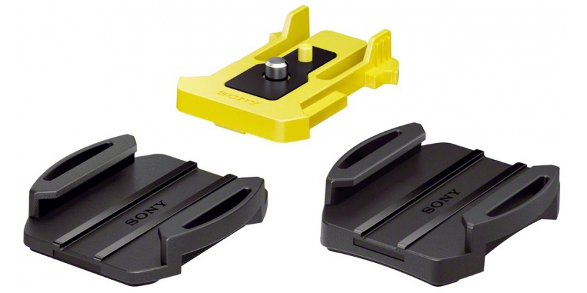 Suportes adesivos planos e curvos para utilizar com a Action Cam, 15 g, à prova de água e ao pó, fornecidos com a câmara Suportes adesivos planos e curvos para utilizar com a Action Cam, 15 g, à prova de água e ao pó, fornecidos com a câmara